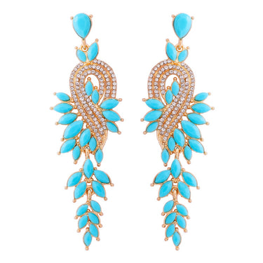 Ladies Wearing Jewelry with Diamonds at Celebrity Banquet Korean Edition Earrings and Flower Ears