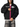 Olvaxe Chunky-Zip Hoodie — Black with Rose Red, AI-generated male model simulation with sunglasses, Capuche-Levee