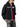 Olvaxe Chunky-Zip Hoodie — Black with Rose Red, AI-generated male model simulation with sunglasses, Trois-Quarts-Droite
