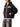 Olvaxe Chunky-Zip Hoodie — Black with Rose Red, AI-generated male model simulation with sunglasses, Trois-Quarts-Gauche