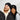 Black — Native Printful mockup: male and female models.