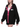 Olvaxe Chunky-Zip Hoodie — Black with Rose Red, AI-generated model simulation, pose 1