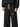AI-generated detail simulation: elastic waistband, white drawstrings and front contrast seams on black Olvaxe sweatpants. Pants only.