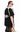 Olvaxe RT0008 Black rear three-quarter on the official product model; AI-styled simulation with generated missing head detail, simulated garment recolor and simulated print