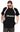 Olvaxe RT0008 Black, forward-leaning front pose; AI-styled simulation based on the official model photo, with generated missing head and simulated print, plus simulated garment recolor.