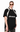 Olvaxe RT0008 Black, front three-quarter pose; AI-styled simulation based on the official model photo, with generated missing head and simulated print, plus simulated garment recolor.