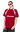 Olvaxe RT0008 Red, angled front pose; AI-styled simulation based on the official model photo, with generated missing head and simulated print.