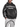 Olvaxe Sun Fade Contrast Tape Fleece Hoodie in Black worn by a male model, relaxed front view, pants without added logos — AI-generated styling simulation. Hoodie only; pants not included.