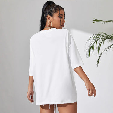 Multi-color Round Neck Short Sleeve