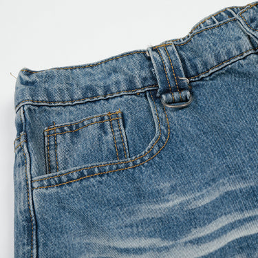 Whitewashed denim shorts