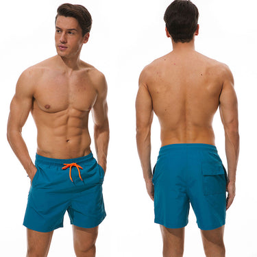rand Board Shorts Men Breathable Sport Swimming Shorts Solid Color Elastic Waist Beach Shorts