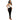Color-blocked Cross-back High-waisted Bodycon Jumpsuit