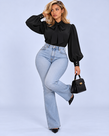 Bow Tie Long Sleeve Shirt
