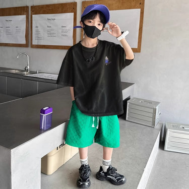 Children's Short Sleeve T-Shirt for Boys, Lightweight Wear for Kids