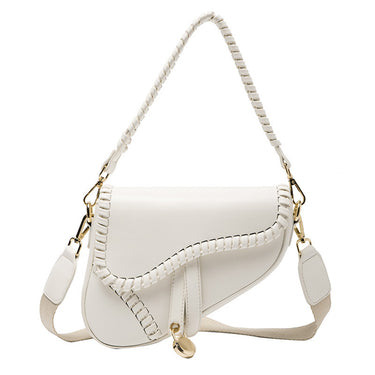 Women's Bag Autumn New Fashion One-Shoulder Messenger Personality Saddle Bag Korean Version Of The Solid Color Literary Trendy Bag