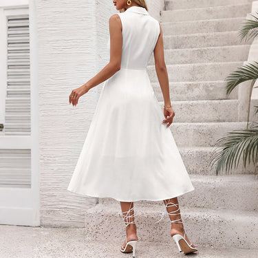 Lace up sleeveless dress