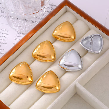 Geometric triangle smooth earrings cross-border new earrings
