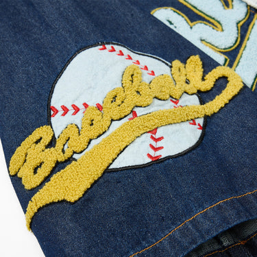 Towel Embroidered Letter Cowboy Short Sleeve