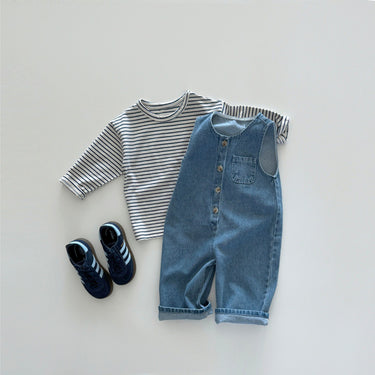 Kids' Overalls Jeans, Children's Infant Denim Rompers, Baby Long Denim Vest, Long Crawler Pants