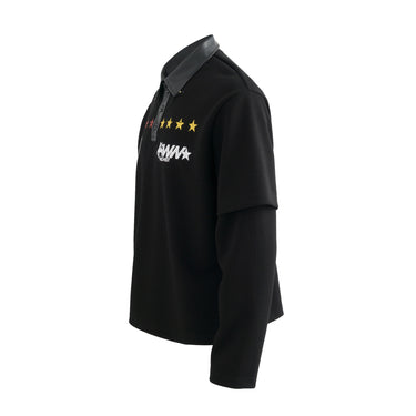 Sports motorcycle hoodie with collar polo shirt