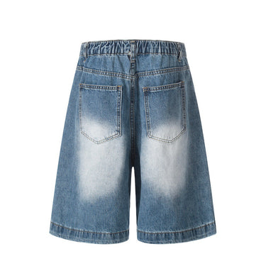 Whitewashed denim shorts