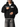 Olvaxe Chunky-Zip Hoodie — Black, AI-generated male model simulation with sunglasses, Mains-Devant