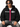 Olvaxe Chunky-Zip Hoodie — Black with Rose Red, AI-generated male model simulation with sunglasses, close view, Assis