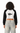 AI-generated adult model simulation — Olvaxe women's crop sweatshirt — Beige with Black — rear view