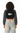 AI-generated adult model simulation — Olvaxe women's crop sweatshirt — Black with Dark Gray — rear view