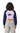 AI-generated adult model simulation — Olvaxe women's crop sweatshirt — Light Purple with Royal Blue — rear view