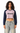 AI-generated adult model simulation — Olvaxe women's crop sweatshirt — Light Purple with Royal Blue — pose01