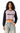 AI-generated adult model simulation — Olvaxe women's crop sweatshirt — Light Purple with Royal Blue — pose02