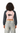 AI-generated adult model simulation — Olvaxe women's crop sweatshirt — Pink with Dark Gray — rear view