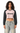 AI-generated adult model simulation — Olvaxe women's crop sweatshirt — Pink with Dark Gray — pose01
