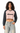 AI-generated adult model simulation — Olvaxe women's crop sweatshirt — Pink with Dark Gray — pose02