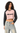 AI-generated adult model simulation — Olvaxe women's crop sweatshirt — Pink with Dark Gray — pose05