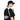 AI-generated styling illustration: Black arrow corduroy cap, rear three-quarter view showing the plain cap back. Cap only; other clothing and accessories not included.