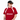 AI-generated styling illustration: Black arrow corduroy cap, opposite three-quarter view with red styling shirt. Cap only; other clothing and accessories not included.