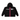 Olvaxe Chunky-Zip Hoodie — Black with Rose Red, saved-design front view