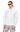 Olvaxe White MT0064 quarter-zip top with black Olvaxe on wearer’s right chest, open zipper — AI-generated styling preview; top only, shorts not included