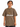 Olvaxe Snow Washed Kids T-Shirt in Coffee, straight-on, arms at sides — AI worn-product simulation, full head