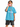 Olvaxe Snow Washed Kids T-Shirt in Sky Blue, pink telephone receiver — AI worn-product simulation, full head