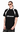 Olvaxe RT0008 Black, angled front pose; AI-styled simulation based on the official model photo, with generated missing head and simulated print, plus simulated garment recolor.