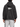 Olvaxe Sun Fade Contrast Tape Fleece Hoodie in Black worn by a male model, back view, pants without added logos — AI-generated styling simulation. Hoodie only; pants not included.