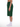 Olvaxe Dark Green Heavyweight Raw Edge Shorts — cropped model view