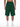 Olvaxe Dark Green Heavyweight Raw Edge Shorts — cropped model view