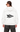 Olvaxe UT0316 oversized piping fleece hoodie in White, back view, black mid-back arrow — AI-generated selected model preview